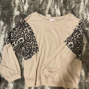 Pink Lily leopard print blouse